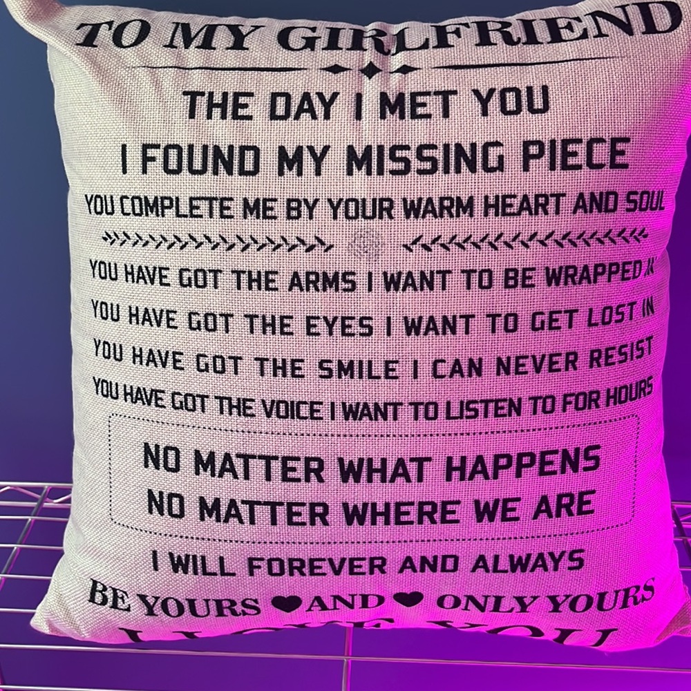 To My Girlfriend Pillow